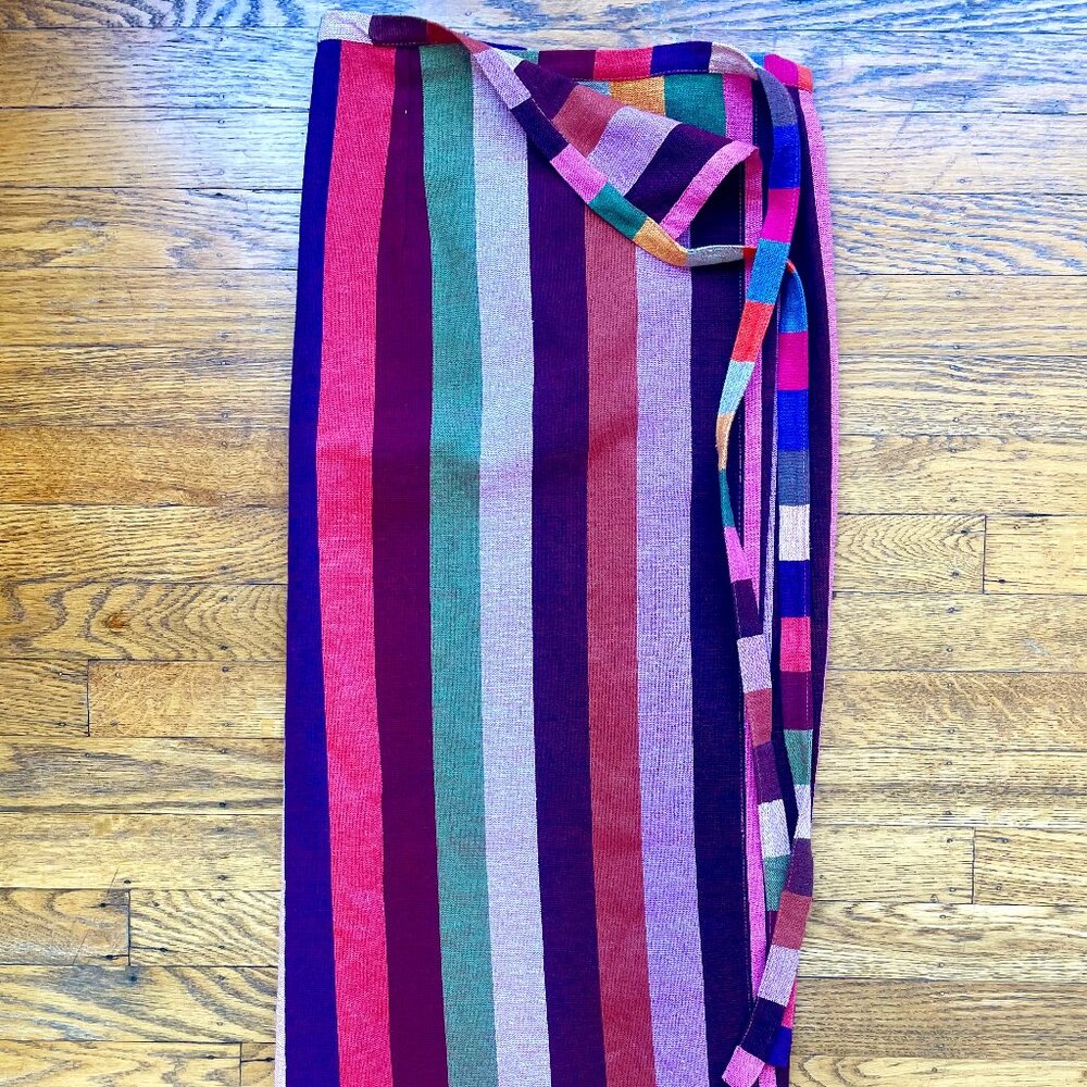 Striped Wrap Skirt